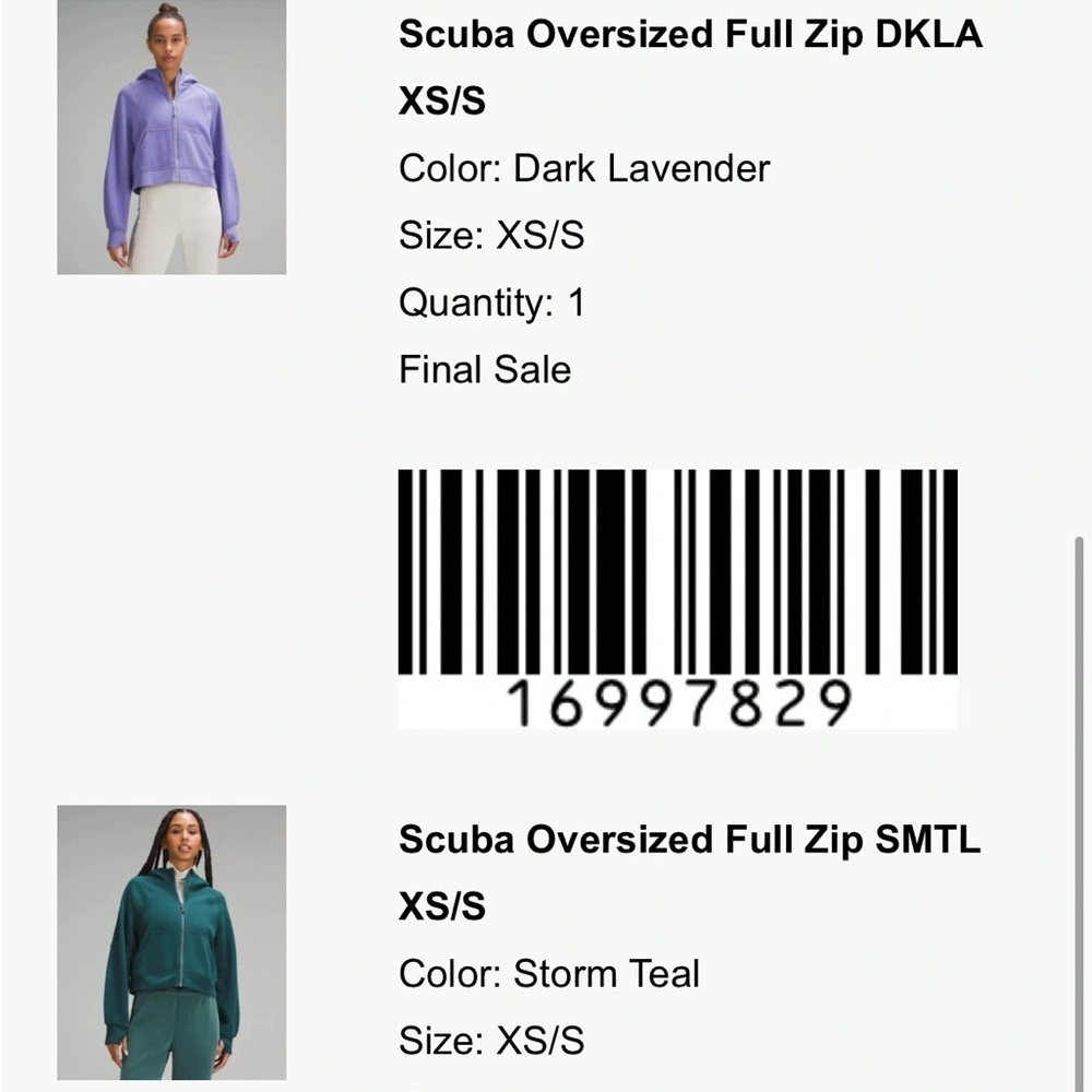 Lululemon Define and Scuba